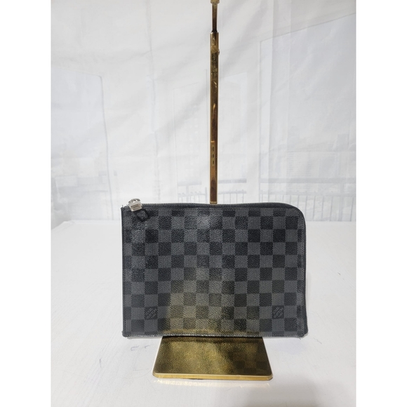 LOUIS VUITTON Damier Graphite Pochette Jour PM Pouch - Picture 1 of 11